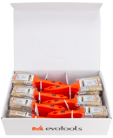 Cutie Pensule Maner din Plastic Orange 35 Pcs