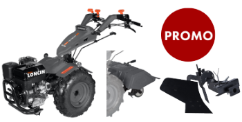 Pachet Motocultivator Loncin MT760A 15CP cu Freza si Plug Evotools Plus