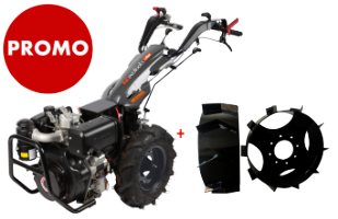 Pachet Motocultivator Diesel Kama MTD370 10CP cu Roti Metalice Evotools PLUS