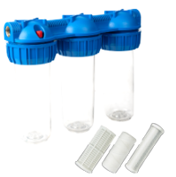 Filtru Apa Triplu cu Carbune, Bumbac si Sita EvoSanitary