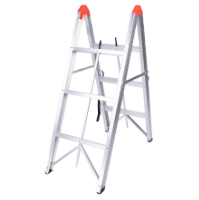 Scara Aluminiu Dubla Pliabila EvoTools / N[trepte]: 2x3; Hu[cm]: 113; Ht[cm]: 123
