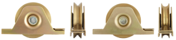 Roata Semi-ingropata cu Suport si Rulment pentru Porti Culisante / D[mm]: 80; Profil: V; S[kg]: 125