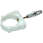 Clema Plastic cu Capac Fixare Tevi cu Diblu si Holzsurub