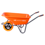 Roaba Cuva Plastic Tip P cu Roata Poliuretan si Janta Metalica EvoTools +Plus